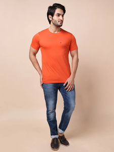 Camiseta de media manga con cuello redondo para hombre de alta calidad, cómoda, estilo versátil para todo el día y moda sin esfuerzo, 100% algodón - Product Image 2