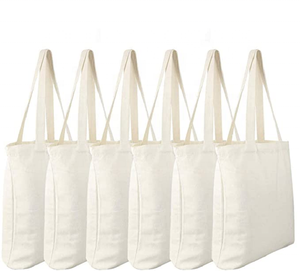 กระเป๋าผ้าฝ้ายน้ำหนักเบาขนาดกลางนำกลับมาใช้ใหม่ได้ถุงผ้าช้อปปิ้งใช้ซ้ำได้เป็นมิตรกับสิ่งแวดล้อมและทนทานพร้อมโลโก้ปรับแต่งได้ - Product Image 2