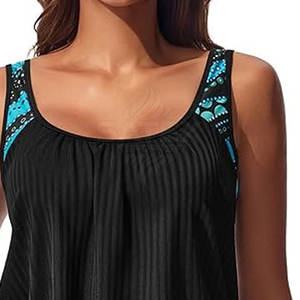 Conjunto de 2 Piezas de Top y Shorts de Baño para Mujer con Logotipo Frontal, Tela Ligera y Transpirable, Secado Rápido, Ajuste Cómodo para Uso en Piscina o Resort - Product Image 6