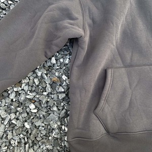 Sudadera holgada con capucha de talla grande de alta calidad para hombre, envío rápido, diseños de logotipo personalizables, Top gris oscuro de gama alta - Product Image 3