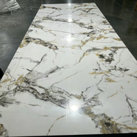 Panneaux en PVC marbré haute brillance pour la décoration murale intérieure ; Panneaux muraux intérieurs imprimés en 3D