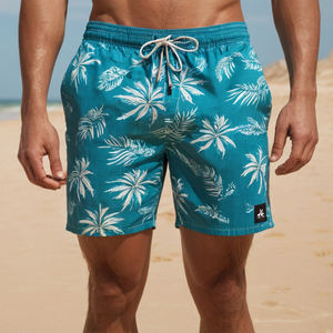 Pantalones cortos de natación ligeros para hombre con tela transpirable, forro de malla y ajuste cómodo, ideales para nadar, correr o caminar - Product Image 1