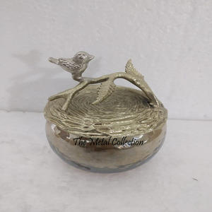 Cuenco elegante con cuchara para la vajilla, utensilios de cocina para el hogar, Hotel, restaurante, Color plata de aluminio, frutas secas en forma de pato - Product Image 4