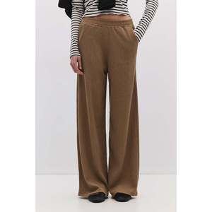 Pantalones Casuales Texturizados para Mujer, Transpirables, Tejidos, de Cintura Alta, Pierna Ancha, Cierre Elástico, Talla XS, Estampado de Colores para Verano - Product Image 3