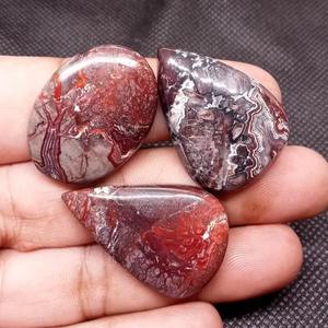 Fournisseur indien Dentelle Artisanale Agate Naturelle Cabochon Pierres Précieuses en Vrac pour Bijoux Artisanaux ou Reiki Guérison Noir Tailles Mixtes - Product Image 1