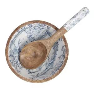 Juego de 2 Ensaladeras de Madera de Mango Premium con Diseño de Esmalte, Perfecto para Hoteles, Restaurantes, Mesa de Comedor y Decoración de Cocina - Product Image 6