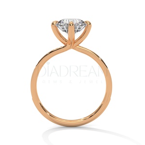 Mejor personalizado 14KT oro blanco sólido corte elegante Leb diamante VVS claridad boda solitario anillo de compromiso para mujeres - Product Image 6