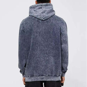 Ropa de hombre sudaderas con capucha lavado ácido OEM estilo personalizado pulóver invierno sudaderas con capucha hombres sudaderas con capucha de algodón polar ropa de calle - Product Image 5