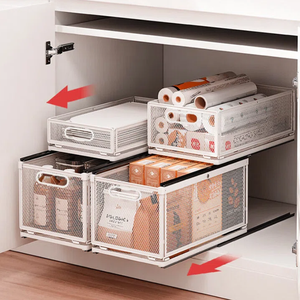 <span class=keywords><strong>Panier</strong></span> de rangement <span class=keywords><strong>coulissant</strong></span> en acier au carbone pour tiroir de cuisine, étagère de placard extensible et empilable, <span class=keywords><strong>panier</strong></span> <span class=keywords><strong>coulissant</strong></span> pour garde-manger - Product Image 2