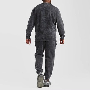 Ensemble de survêtement de qualité supérieure lavage à l'acide cordon de jogging survêtements pour l'hiver sweat à capuche et pantalon de survêtement de haute qualité avec impression personnalisée - Product Image 2