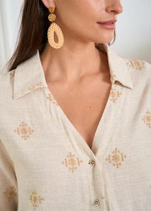 Conjunto de Ropa de Dormir y de Estar en Casa de Viscosa Elegante, Fabricación India, Color Sólido Natural, Cómodo, Transpirable y Ecológico, en Oferta - Product Image 2