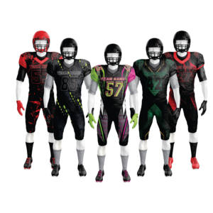 Vêtements de sport unisexe fabriqués au Pakistan Design personnalisé Maillot de football américain pour adultes Plus Size Polyester Sublimation Short Summer - Product Image 6