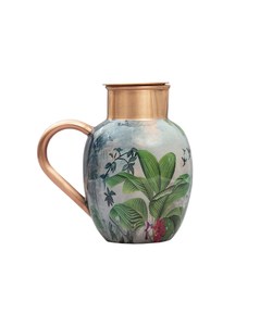 Carafe à eau en cuivre pur au design martelé, compatible lave-vaisselle et micro-ondes, décoration de table de cuisine pour la maison et les restaurants, prix de gros - Product Image 5