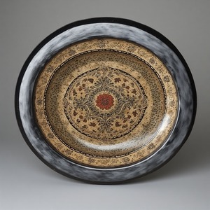 Placa de carga de hierro gris piedra lunar, acabado gris apagado inspirado en piedras preciosas, Art Deco ligero moderno para decoración sofisticada - Product Image 3