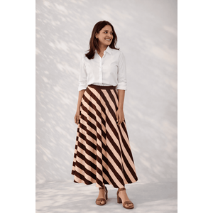 Falda Midi Plisada de Satén para Mujer, Suave y Transpirable, con Estampado Dulce, Disponible en Tallas Grandes, Estilo Otoñal - Product Image 3