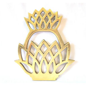 Modern Premium Brass Pineapple <b>Trivet</b> Decorative Mat with Unique Design for Kitchen & Dining Table Tropical Home Accent - Product Image 3