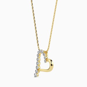 Collar con Colgante de Diamante Cultivado en Laboratorio, Corte Redondo, en Oro Sólido de 14k, Certificado IGI, Colgante de Diamante Delicado para Regalo de Cumpleaños - Product Image 5