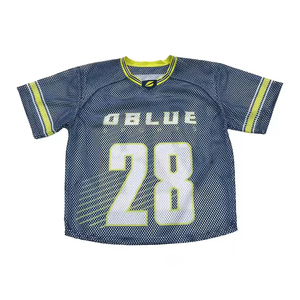2025 maillot de football américain personnalisé uniformes de sublimation sur le thème des États-Unis manches courtes maille OEM de couleur entièrement personnalisable - Product Image 1