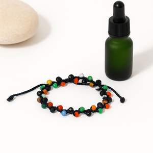 Elegant Black Verbena <b>Bracelet</b> with Colorful Beads Handmade Adjustable Cord High Quality Macrame Jewelry for Girls and <b>Women</b> - Product Image 4