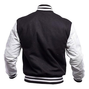 Chaqueta Universitaria de Alta Calidad con Mangas de Lona, 100% Algodón, Uniforme de Equipo Personalizado - Product Image 2
