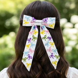 Diadema Deportiva Bordada con Cuentas Hechas a Mano en los Colores del Equipo, Estilo Estadio, Accesorios para el Cabello con Lazos de Cocodrilo - Product Image 3