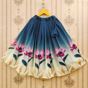 Shoryam Fashion Rama Green Floral Kids Lehenga Choli |   Vêtements ethniques pour filles en gros pour Diwali, mariage, fête, sans plis - Product Image 6