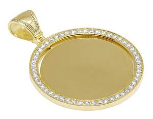 Pendentif photo double face en argent Sterling S925 glacé hip hop bling moissanite mode diamant fabriqué sur mesure pour hommes - Product Image 2