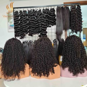 Venta al por mayor 13x4 HD para encaje Frontal crudo cutícula alineada vietnamita Remy Peluca de pelo sin pegamento para Pixie rizado cabello humano de alta calidad - Product Image 6