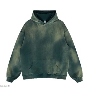 Custom Logo Printed <b>Thick</b> Heavyweight Oversized Hoodie Men 450-600 Gsm Terry Fabric Drop Shoulder Unisex Sweatshirts - Product Image 2