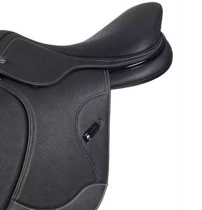 อานม้ากระโดดแบบอังกฤษทำมือ รุ่น ASH-ES-042 ยี่ห้อ ASHIMA EQUESTRIAN สีดำบุใยไฟเบอร์กลาส  ขนาดสั่งทำได้ คุณภาพสูงสำหรับม้า - Product Image 2