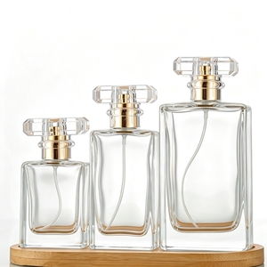 Al por mayor, desde almacén en EE. UU., botella de perfume de lujo cuadrada de 100 ml, fragancia EDP EDT de larga duración (12h), con tapa de rosca de vidrio. - Product Image 1