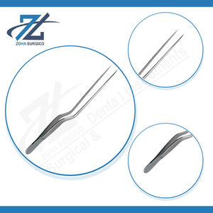 Pinces à dissection Adson à baïonnette, mâchoire à 1-2 dents, pointe de 2,5 mm, longueur de 191 mm, instruments chirurgicaux manuels en acier inoxydable certifiés CE - Product Image 4