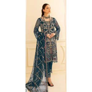 Trabajo de bordado pesado Georgette de tendencia de fantasía tradicional india Salwar Kameez con fabricante de moda de mujer Dupatta - Product Image 1