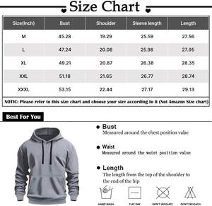 <b>Men</b> Hoodie With Kangaroo Pocket <b>grey</b> Pullover <b>Fleece</b> Oversized Sweatshirt Winter Wear Streetwear Custom Logo Fit hoodies - Product Image 5