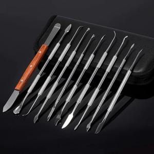 Ensemble de 10 outils dentaires, spatules, couteau à plâtre, outils pratiques et polyvalents pour la sculpture de la cire dentaire, outils d'instrumentation dentaire - Product Image 6