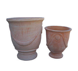 Ensemble de 2 pots en céramique ronds de haute qualité, modernes, pour jardin, pépinière, décoration de sol, kit de poterie personnalisable avec logo - Product Image 3