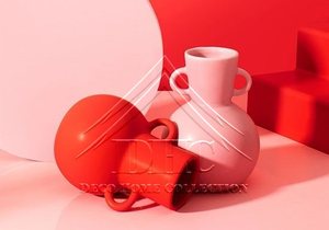 Florero de hierro hecho a mano con estilo, recubierto de polvo amarillo con diseños geométricos en negrita, estilo costero para decoración de bodas - Product Image 2