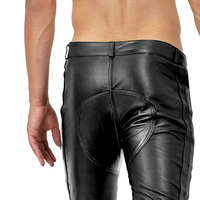 Couleur personnalisée Meilleur design Vêtements décontractés pour hommes Pantalon en cuir Meilleur prix de gros Logo personnalisé pour hommes Pantalon en cuir Service OEM ODM