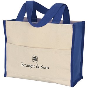 Recyclable 14-oz Cotton Gusset Accent <b>Box</b> Tote Medium Canvas Long Screen Printing <b>Letter</b> Reusable for Daily Advertising Gift Use - Product Image 1