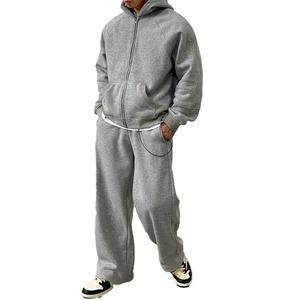 Conjunto Deportivo Personalizado de Moda para Hombre, Sudadera Holgada con Hombros Caídos y Pantalones Deportivos Holgados, 100% Algodón Felpa, para Invierno - Product Image 1