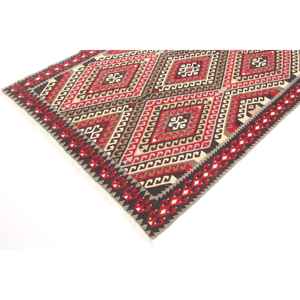 Tapis turc 4,7 x 9,4 pieds, tapis, tapis à imprimé animal rouge en laine - Product Image 2
