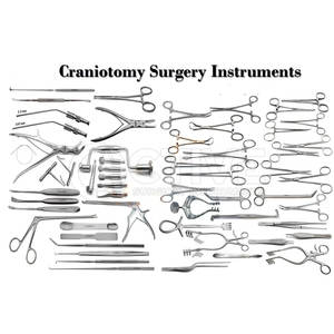 Juego de instrumentos de Craneotomía con porta agujas Rongeurs Elevadores y herramientas quirúrgicas Juego de instrumentos de craneotomía quirúrgica - Product Image 2