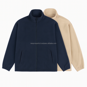 Chaqueta de Forro Polar de Punto Grueso para Hombre, 400g, Cierre de Cremallera, Dobladillo Elástico, Tacto Suave, Ropa de Calle Otoñal, Venta al Por Mayor, OEM ODM - Product Image 5