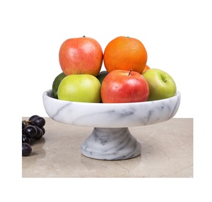 100% bol en marbre maison Table à manger bol de service de fruits fabricant fait à la main bol en marbre solide hautement polonais forme ronde - Product Image 2