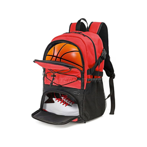 Sac à dos de basket-ball tout-en-un avec porte-ballon séparé, compartiment à chaussures ventilé et poche d'hydratation pour les athlètes - Product Image 1