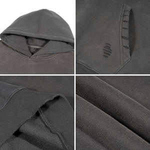 Sudadera con Capucha Corta Holgada Retro de Alta Calidad Premium 2026 para Adolescentes con Hombros Caídos y Capucha de Doble Capa, Sudadera con Capucha para Hombre - Product Image 3