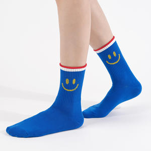 Women's Cotton Crew <b>Socks</b>-Knitted Casual Breathable Cartoon Design <b>with</b> for <b>Face</b> for Daily Use - Product Image 6