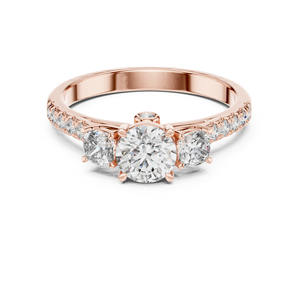 14K Solid Gold Lab Diamond Engagement <b>Ring</b> Vintage Inspired Round Cut Diamond Cluster for <b>Wedding</b> Occasions - Product Image 3