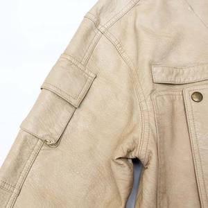 Vente en gros fabricants de vêtements de sport décontractés à poches multiples veste en cuir au design élégant et à fermeture éclair pour femmes de toutes tailles - Product Image 6