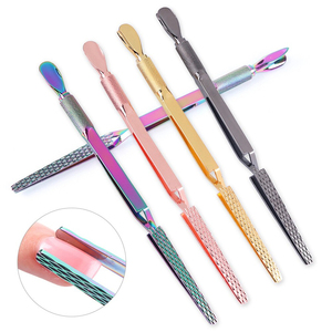 Empujador de Cutículas de Acero Inoxidable y Silicona, Pinza para Remover Piel Muerta, Lima de Uñas, Herramienta de Manicura - Product Image 1